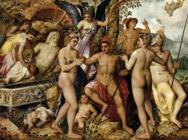 The Judgment of Paris by Frans Floris, hand-painted oil painting reproduction