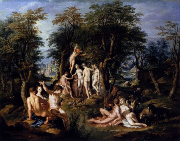 The Judgment of Paris by Joachim Wtewael, hand-painted oil painting reproduction
