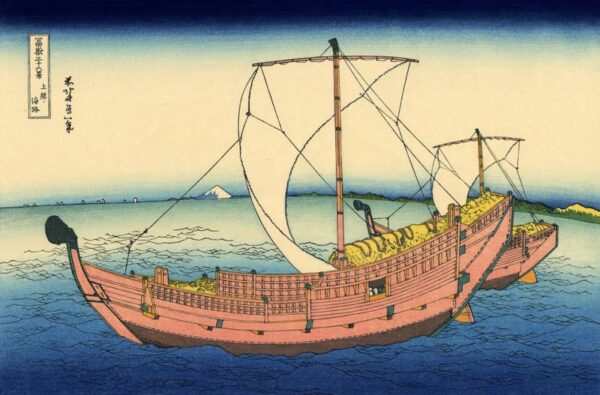 The Kazusa Sea Route by Katsushika Hokusai, hand-painted oil painting reproduction