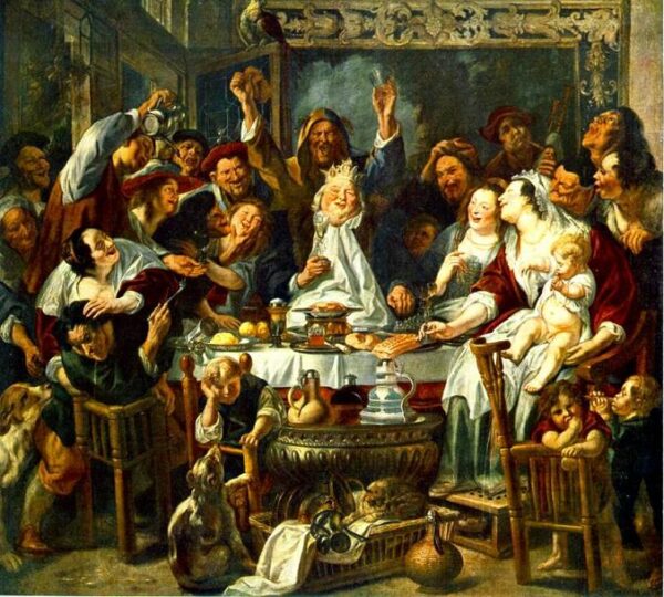 The King Drinks III by Jacob Jordaens, hand-painted oil painting reproduction