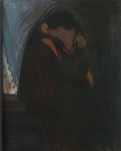 The Kiss (Munch) by Edvard Munch, hand-painted oil painting reproduction