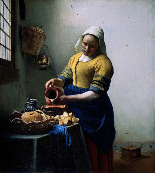 The Kitchen Maid by Johannes Vermeer, hand-painted oil painting reproduction