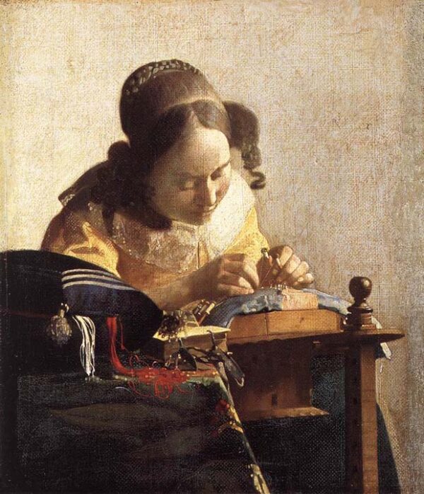 The Lacemaker by Johannes Vermeer, hand-painted oil painting reproduction