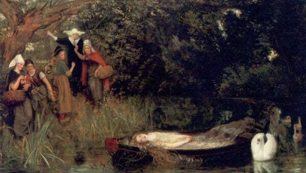 The Lady of Shalott by Arthur Hughes, hand-painted oil painting reproduction