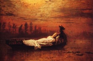 The Lady of Shalott by John Atkinson Grimshaw, hand-painted oil painting reproduction