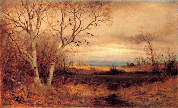 The Lake by Jervis McEntee, hand-painted oil painting reproduction