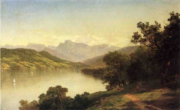 The Langsdale Pike by John Frederick Kensett, hand-painted oil painting reproduction