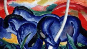 The Large Blue Horses by Franz Marc