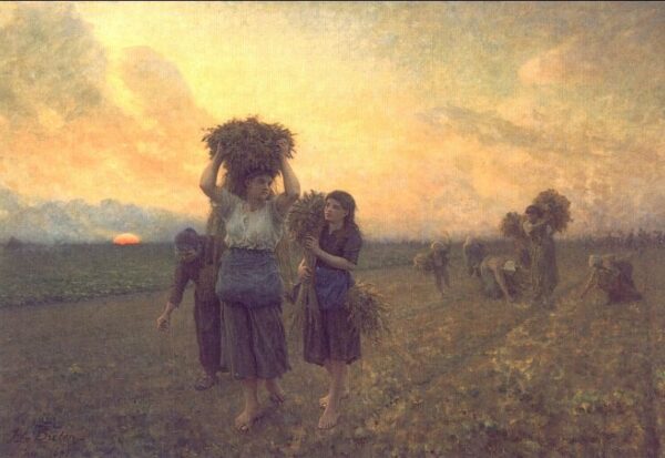 The Last Gleanings by Jules Breton, hand-painted oil painting reproduction