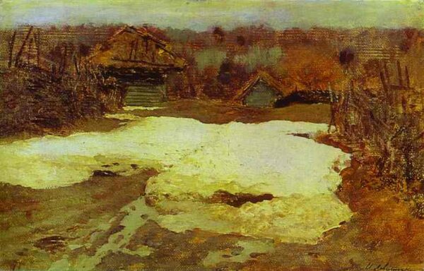 The Last Snow by Isaac Levitan, hand-painted oil painting reproduction