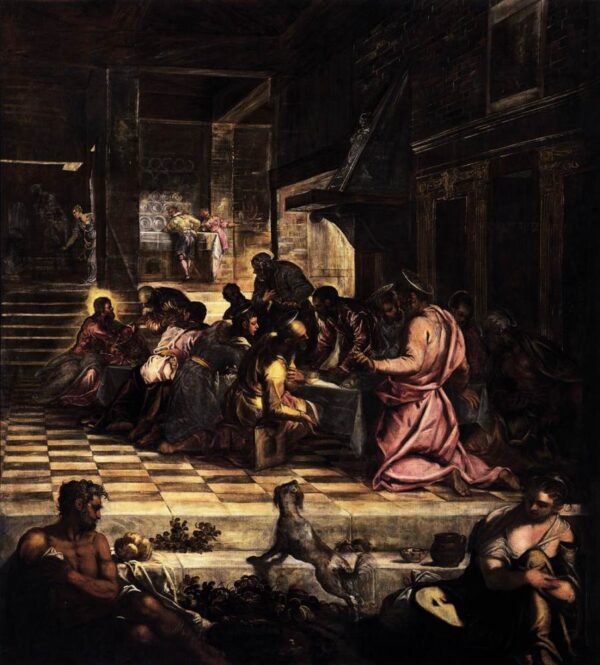 The Last Supper II by Tintoretto, hand-painted oil painting reproduction
