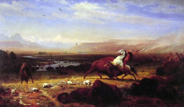 The Last of the Buffalo by Albert Bierstadt, hand-painted oil painting reproduction