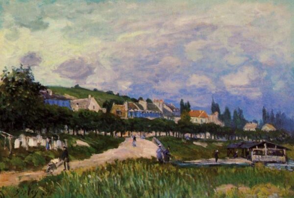 The Laundry by Alfred Sisley, hand-painted oil painting reproduction