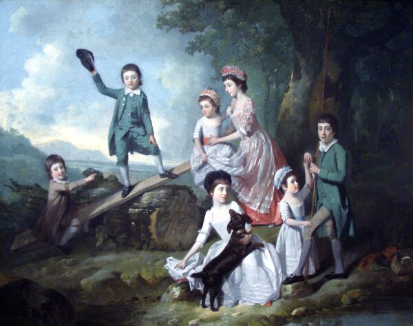 The Lavie Children by Johann Zoffany, hand-painted oil painting reproduction