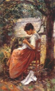 The Layette by Theodore Robinson, hand-painted oil painting reproduction