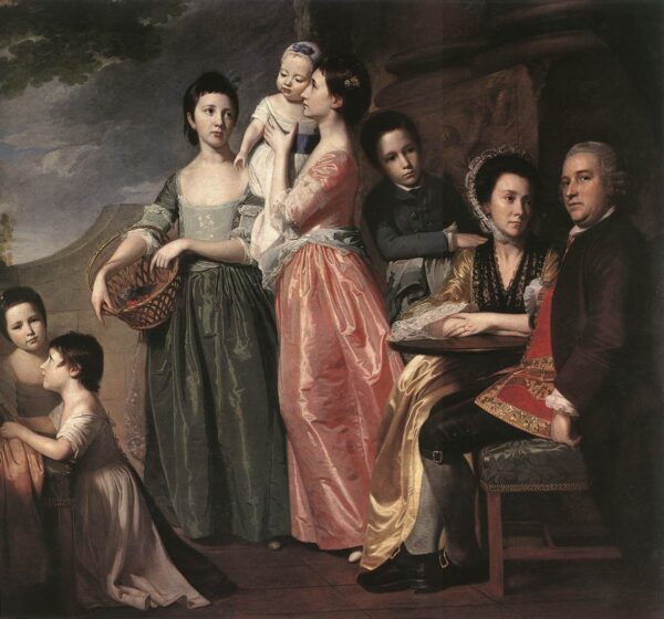 The Leigh Family by George Romney, hand-painted oil painting reproduction
