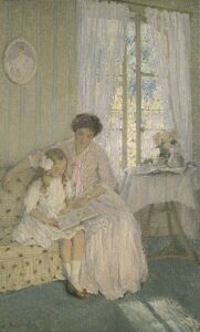 The Lesson by Emanuel Phillips Fox, hand-painted oil painting reproduction