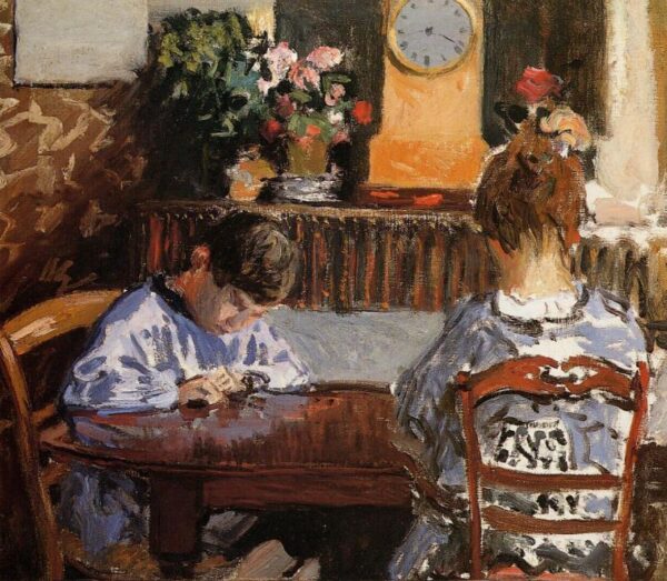 The Lesson by Alfred Sisley, hand-painted oil painting reproduction