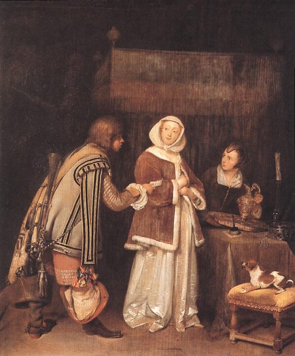 The Letter by Gerard ter Borch, hand-painted oil painting reproduction