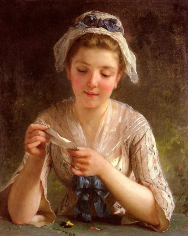 The Letter by Émile Munier, hand-painted oil painting reproduction