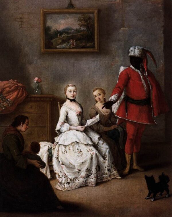 The Letter of the Moor by Pietro Longhi, hand-painted oil painting reproduction