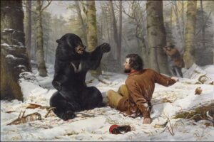 The Life of a Hunter – A Tight Fix by Arthur Fitzwilliam Tait, hand-painted oil painting reproduction