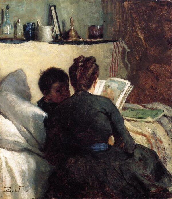 The Little Convalescent by Eastman Johnson, hand-painted oil painting reproduction
