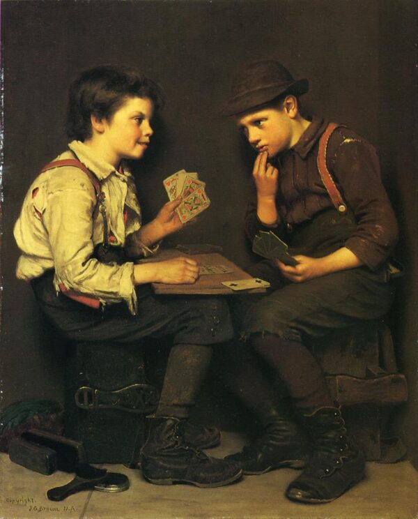 The Little Joker by John G Brown, hand-painted oil painting reproduction