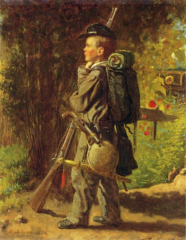 The Little Soldier by Eastman Johnson, hand-painted oil painting reproduction
