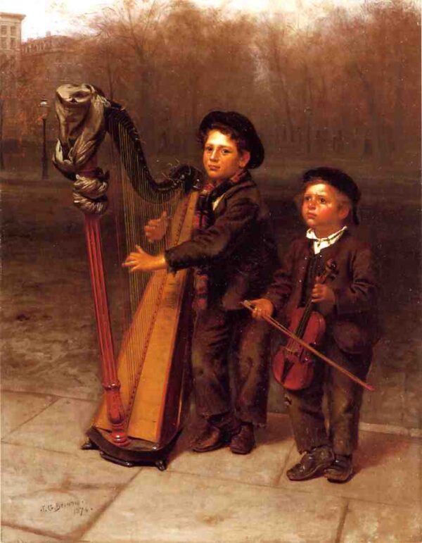 The Little Strollers by John G Brown, hand-painted oil painting reproduction