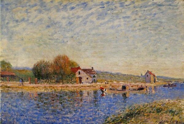 The Loing Canal II by Alfred Sisley, hand-painted oil painting reproduction