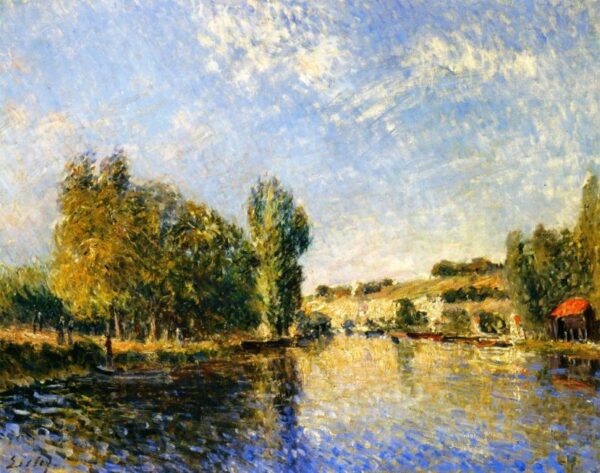 The Loing at Moret by Alfred Sisley, hand-painted oil painting reproduction
