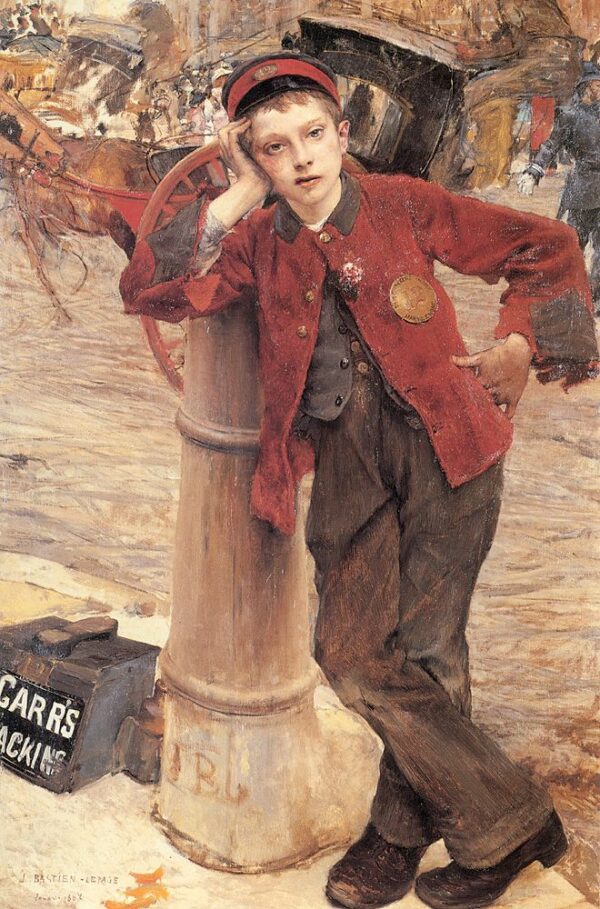 The London Bootblack by Jules Bastien-Lepage, hand-painted oil painting reproduction