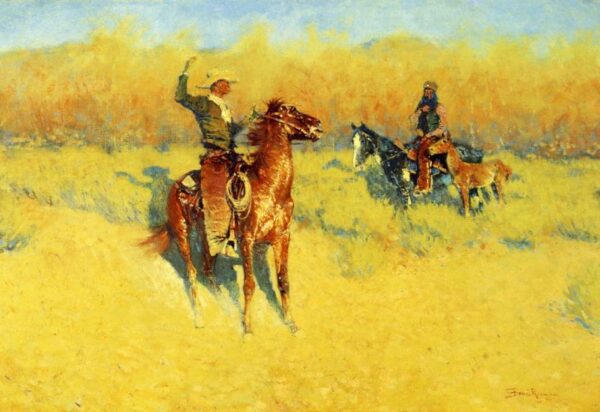 The Long-Horn Cattle Sign by Frederic Remington, hand-painted oil painting reproduction