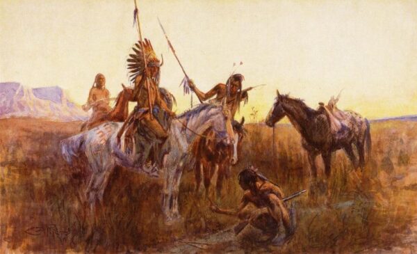 The Lost Trail by Charles Marion Russell, hand-painted oil painting reproduction