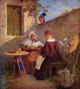 The Love Letter by Carl Spitzweg, hand-painted oil painting reproduction