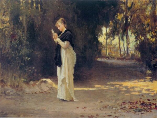 The Love Letter by Marcus Stone, hand-painted oil painting reproduction