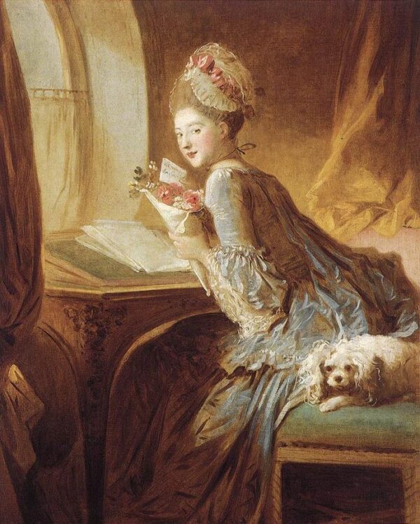 The Love Letter by Jean-Honoré Fragonard, hand-painted oil painting reproduction