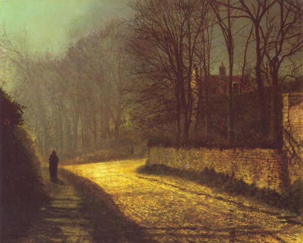 The Lovers by John Atkinson Grimshaw, hand-painted oil painting reproduction