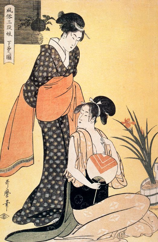 The Lower Class by Kitagawa Utamaro, hand-painted oil reproduction