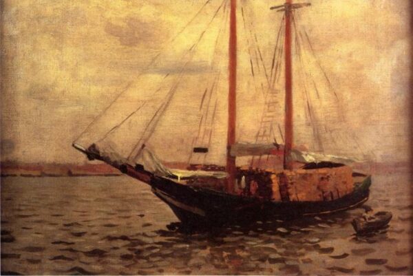 The Lumber Boat by Thomas Pollock Anshutz, hand-painted oil painting reproduction