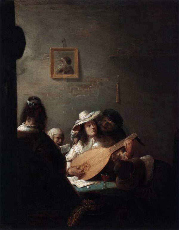 The Lute Concert by Joos van Craesbeek, hand-painted oil painting reproduction