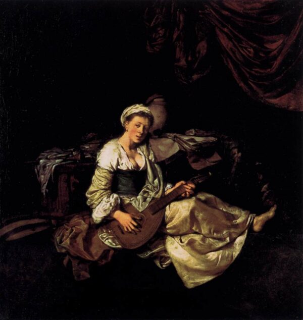 The Lute Player by Cornelis Bega, hand-painted oil painting reproduction
