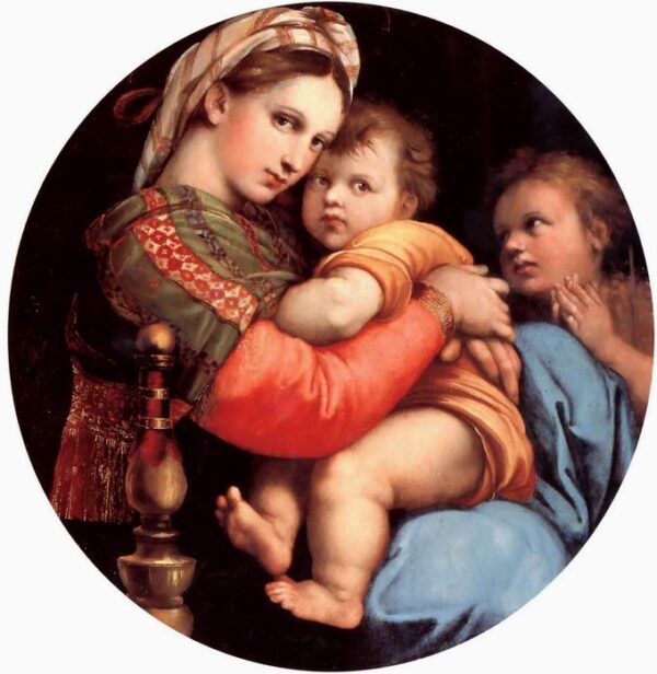 The Madonna of the Chair by Raphael Sanzio, hand-painted oil painting reproduction
