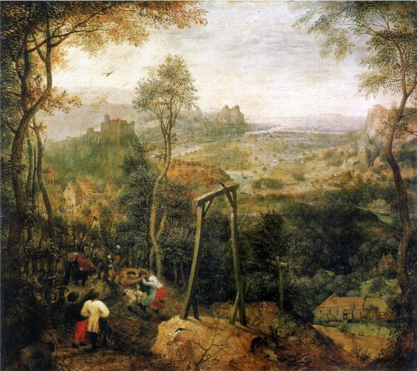 The Magpie on the Gallows by Pieter Brueghel the Elder, hand-painted oil painting reproduction