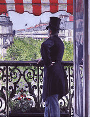 The Man on the Balcony by Gustave Caillebotte, hand-painted oil painting reproduction