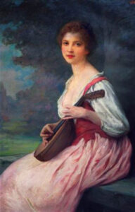 The Mandolin by Charles-Amable Lenoir, hand-painted oil painting reproduction