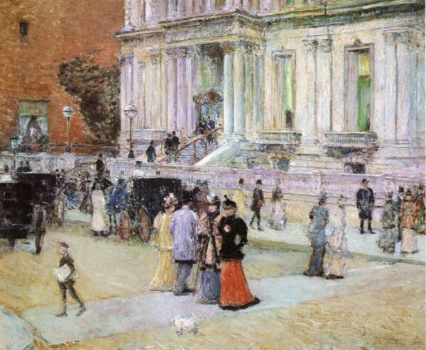 The Manhattan Club by Frederick Childe Hassam, hand-painted oil painting reproduction