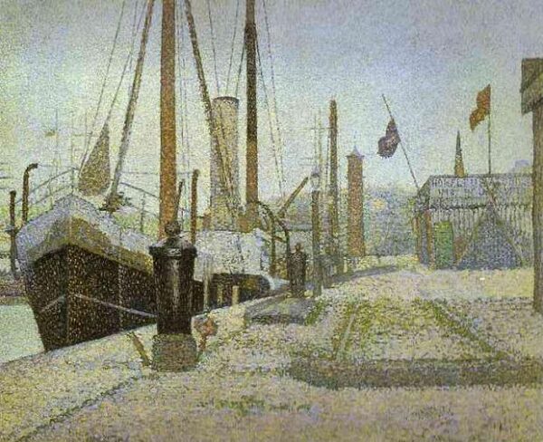 The Maria At Honfleur by Georges Pierre Seurat, hand-painted oil painting reproduction