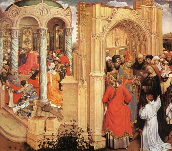 The Marriage of Mary by Robert Campin, hand-painted oil painting reproduction